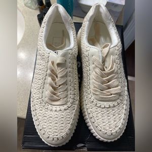 ShuShop Bone woven sneakers worn twice size 7